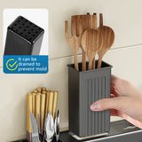 Stainless Steel Kitchen Utensil Storage Rack Organiser Knife Pan Holder Shelves - Top-Down View