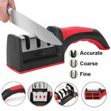 Au Knife Sharpener 3 Stage Kitchen Diamond Sharp Knives Scissor Sharpening Tool - Side View