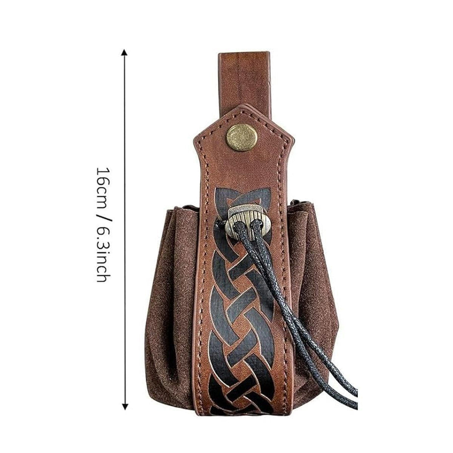 1-Piece Brown Medieval-Style Belt Pouch