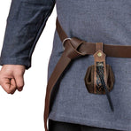 1-Piece Brown Medieval-Style Belt Pouch