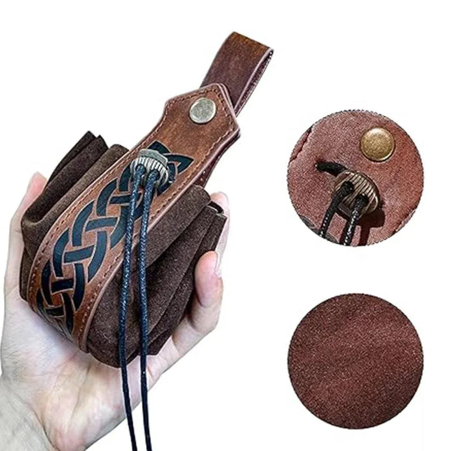 1-Piece Brown Medieval-Style Belt Pouch