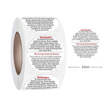 500PCS Candle Warning Labels Roll Round Stickers for Jars Wax Melts Containers - Side View