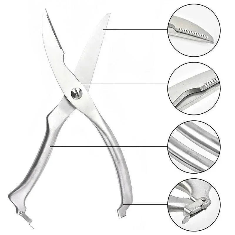 Knives Kitchen Shears Stainless Steel Poultry Fish Chicken Bone Kitchen Scissors