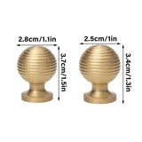Round Ball Cabinet Handle Single Hole Modern Pull for Drawer Wardrobe Cupboard - 25mm - Top-Down View