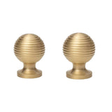 Round Ball Cabinet Handle Single Hole Modern Pull for Drawer Wardrobe Cupboard - 25mm - Front View