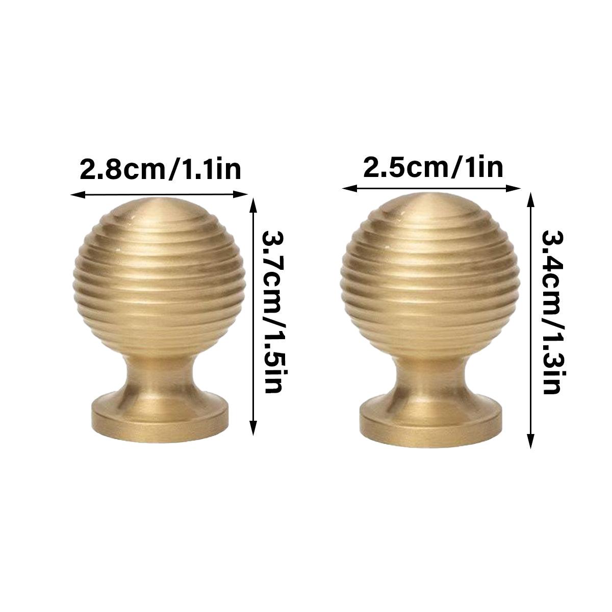 Round Ball Cabinet Handle Single Hole Modern Pull for Drawer Wardrobe Cupboard - 25mm