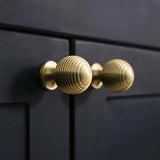 Round Ball Cabinet Handle Single Hole Modern Pull for Drawer Wardrobe Cupboard - 28mm - 45-Degree Angle
