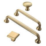 Nordic Gold Cabinet Handle Simple Light Luxury Drawer Door Pull Wardrobe Handle - Square-31mm - Front View