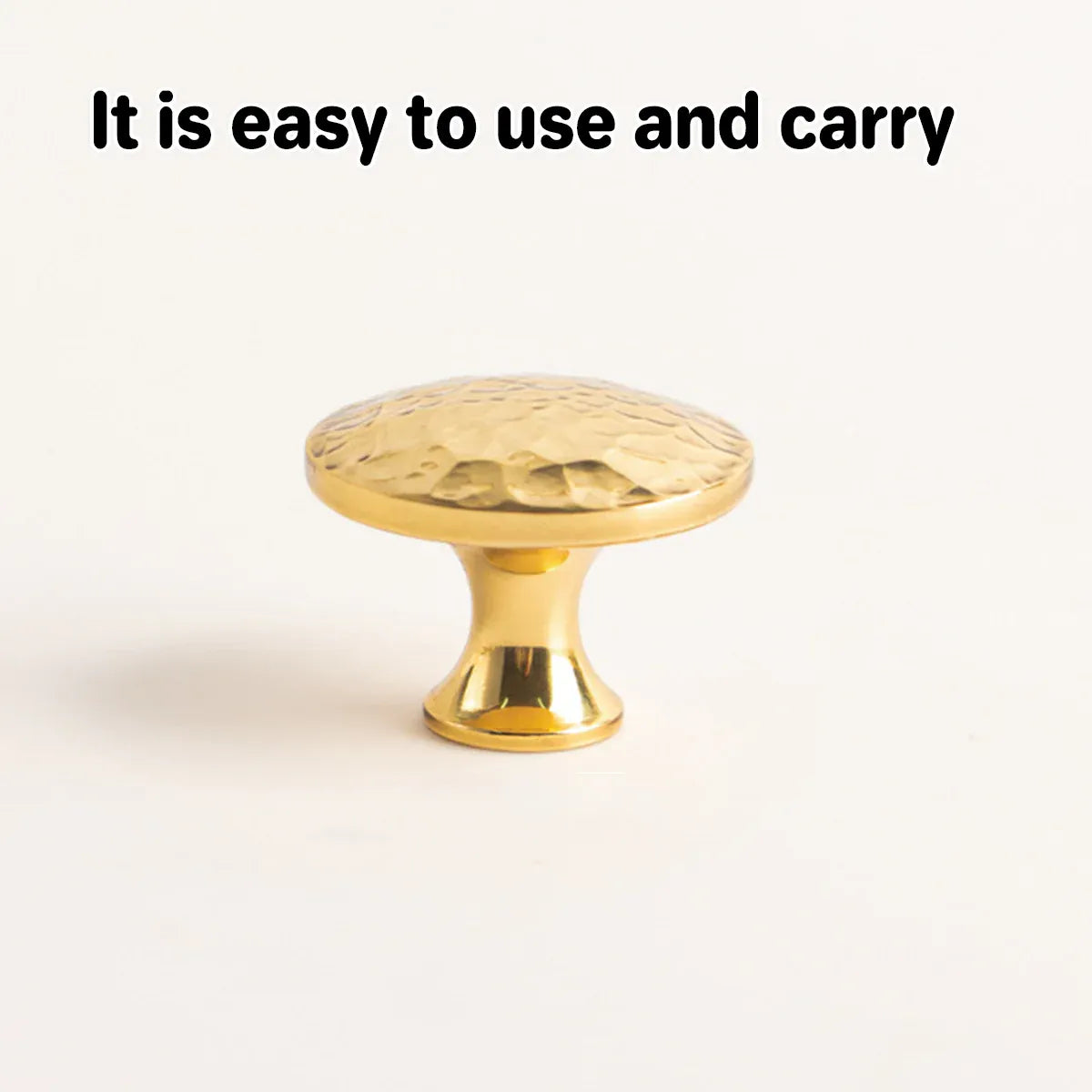 Gold Hammer Ball Handle Knob Closet Door Pull Drawer Handle Wardrobe Hardware - Flat Round Shape