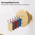 Wardrobe Drawer Handle Gold Copper Round Pull Single Hole Modern Cabinet Knob
