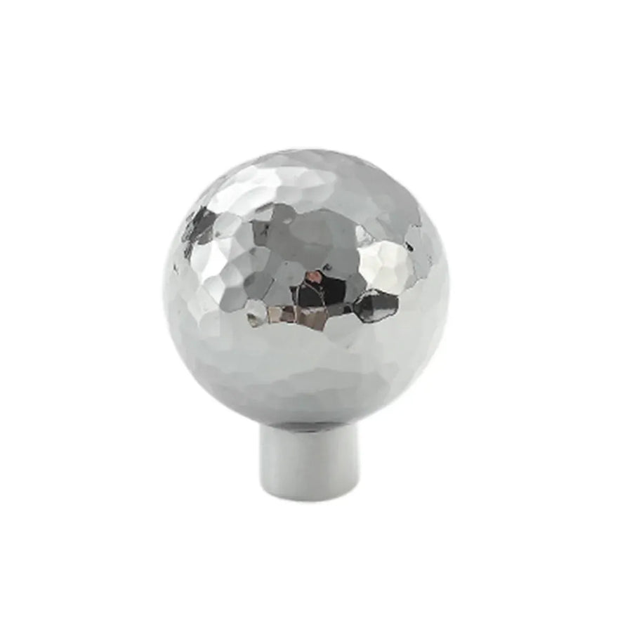 Single Hole Cabinet Handle Drawer Pull 25/27mm Hammer Silver Simple Door Handle - 25mm