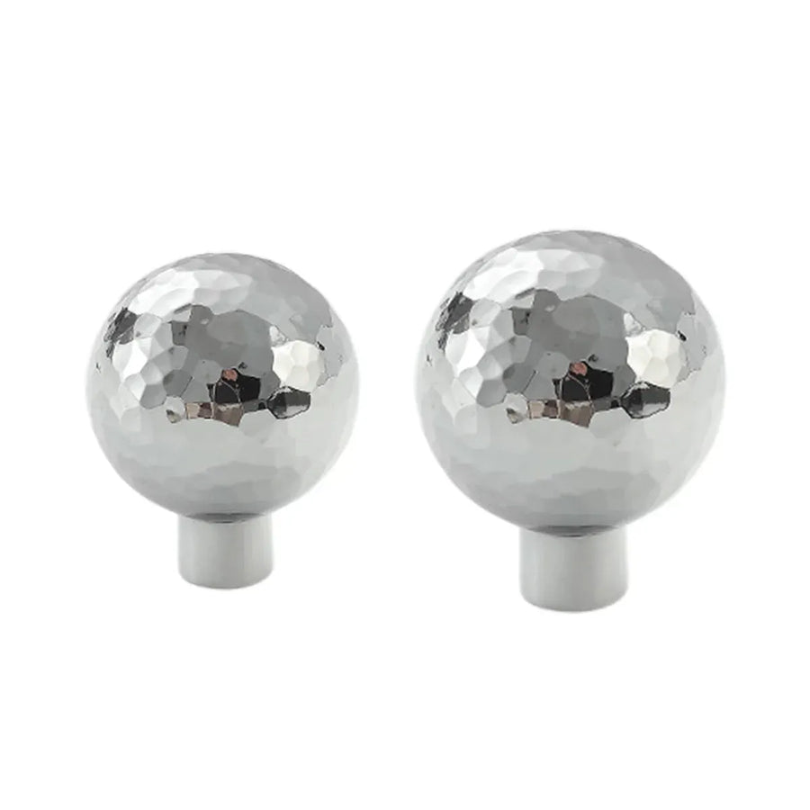 Single Hole Cabinet Handle Drawer Pull 25/27mm Hammer Silver Simple Door Handle - 25mm