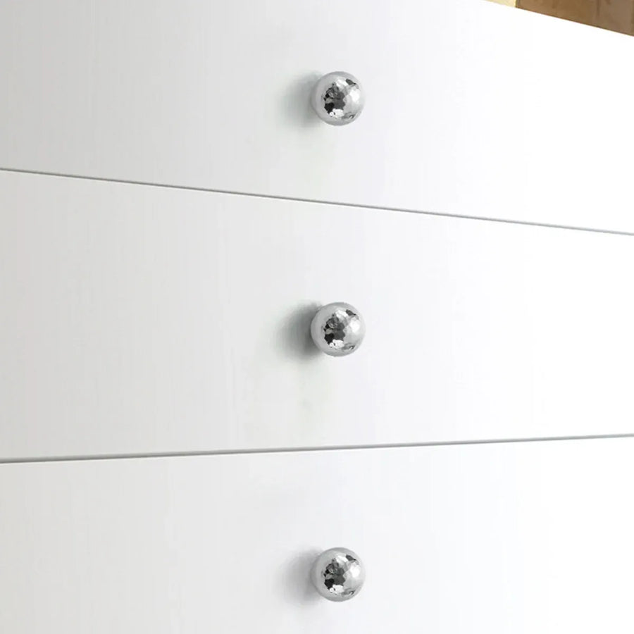 Single Hole Cabinet Handle Drawer Pull 25/27mm Hammer Silver Simple Door Handle - 27mm