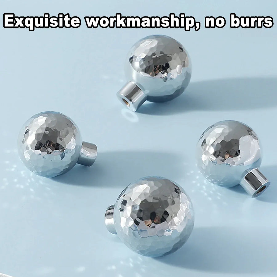 Single Hole Cabinet Handle Drawer Pull 25/27mm Hammer Silver Simple Door Handle - 27mm