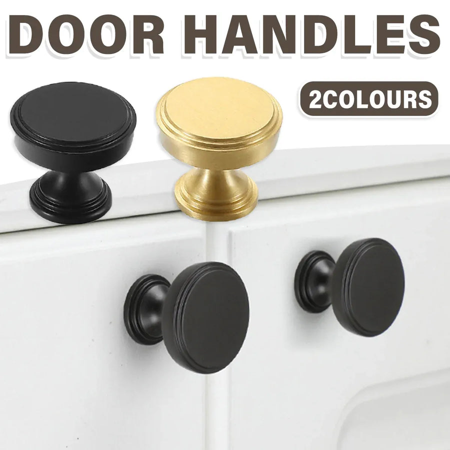 Simple Cabinet Handle Single Hole Modern Drawer Pull for Closet Door Cupboard - Black