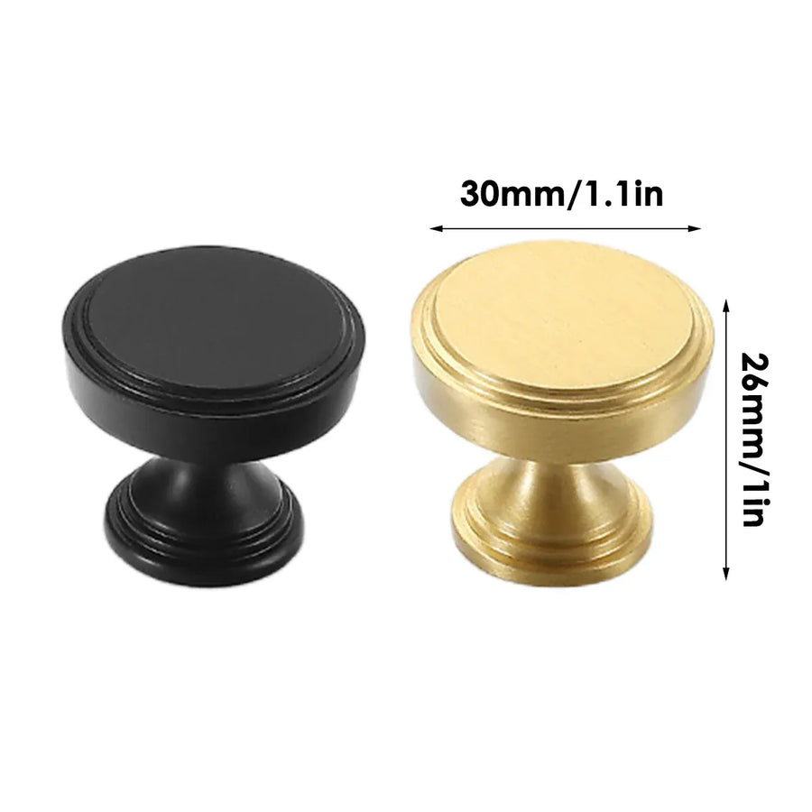 Simple Cabinet Handle Single Hole Modern Drawer Pull for Closet Door Cupboard - Black