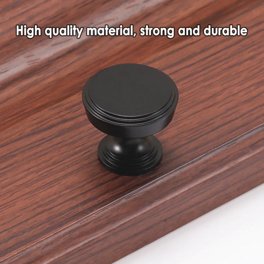 Simple Cabinet Handle Single Hole Modern Drawer Pull for Closet Door Cupboard - Black