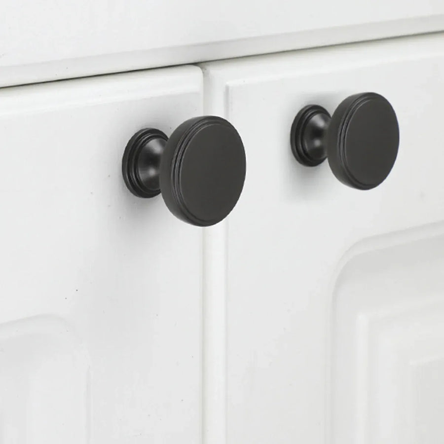Simple Cabinet Handle Single Hole Modern Drawer Pull for Closet Door Cupboard - Black