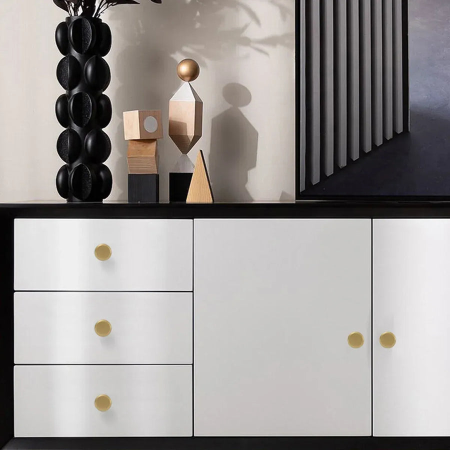 Simple Cabinet Handle Single Hole Modern Drawer Pull for Closet Door Cupboard - Black