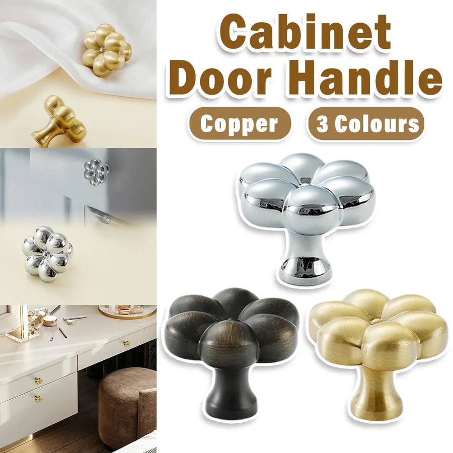 Brass Cabinet Handle Bucolic Style Creative Pull for Wardrobe Drawer Cupboard - Brass
