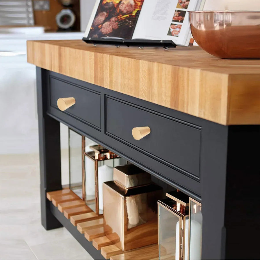 Modern Simple Cabinet Handle Single Hole Drawer Pull for Wardrobe Door Furniture - Copper