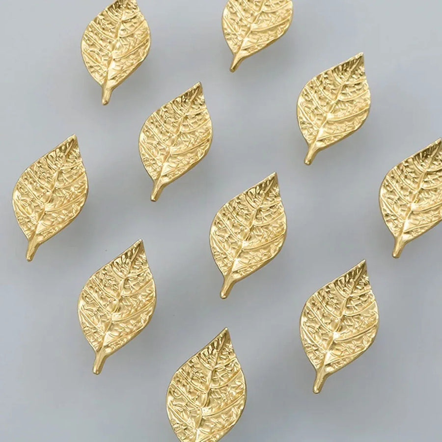 Leaf Shape Cabinet Door Handle Drawer Pull Modern Decorative Furniture Handle
