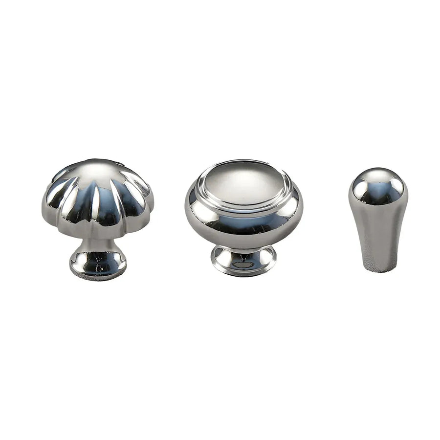 Pure Copper Wardrobe Handle Bright Silver Round Ball Egg Shaped Drawer Pull - Round
