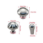Pure Copper Wardrobe Handle Bright Silver Round Ball Egg Shaped Drawer Pull - Round