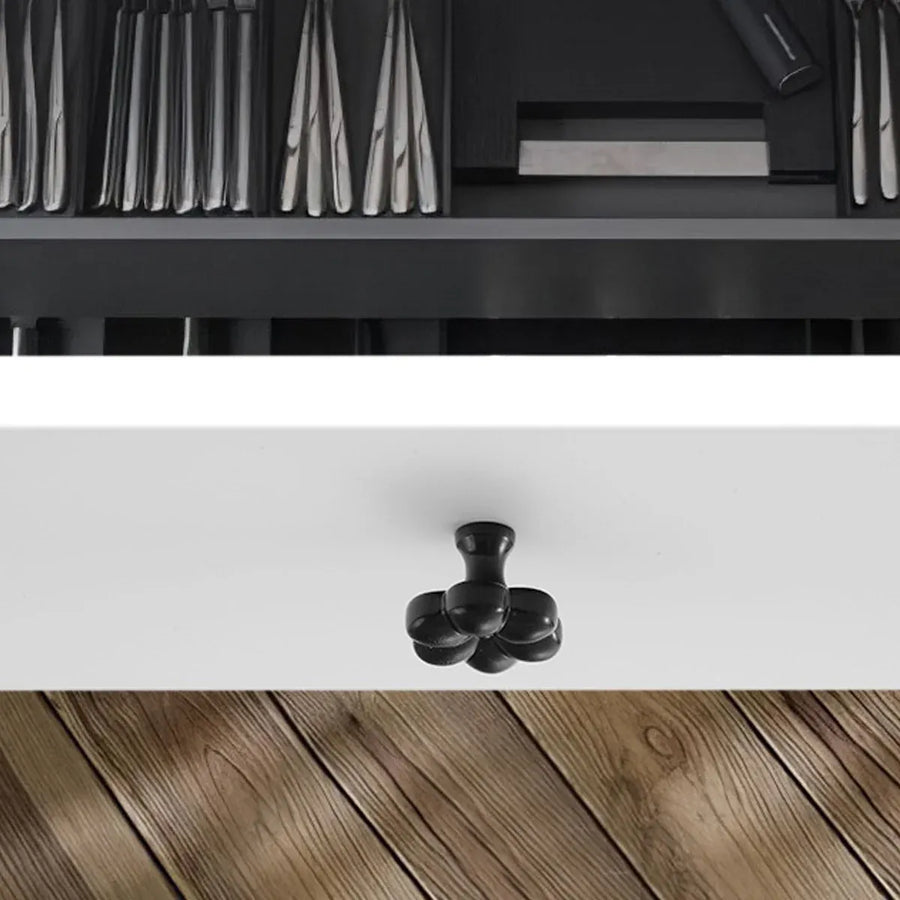Brass Cabinet Handle Bucolic Style Creative Pull for Wardrobe Drawer Cupboard - Silver