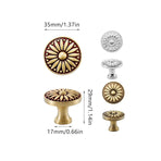 Cabinet Door Handle Round Single Hole Drawer Pull Cabinet Pattern for Furniture - Silver