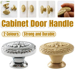 French Cabinet Door Handles Oval Shape Retro Style 2 Colours for Drawer Wardrobe - Silver