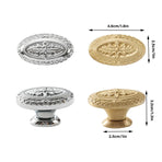 French Cabinet Door Handles Oval Shape Retro Style 2 Colours for Drawer Wardrobe - Silver