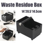 Coffee Knock Box with Powder Press Holder PTFE-Coated Metal Black