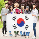 Large South Korea Flag Heavy Duty Outdoor Korean 90 X 150 CM - 3ft x 5ft - Rear View