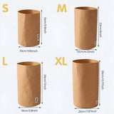 3pcs Washable Kraft Paper Storage Bag for Kitchen Desktop Refrigerator Organizer - L-Square - Top-Down View