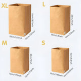 3pcs Washable Kraft Paper Storage Bag for Kitchen Desktop Refrigerator Organizer - L-Square - 45-Degree Angle