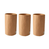 3pcs Washable Kraft Paper Storage Bag for Kitchen Desktop Refrigerator Organizer - L-Square - Front View