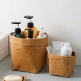 3pcs Washable Kraft Paper Storage Bag for Kitchen Desktop Refrigerator Organizer - M-Square - Extra Image