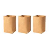 3pcs Washable Kraft Paper Storage Bag for Kitchen Desktop Refrigerator Organizer - S-Square