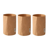 3pcs Washable Kraft Paper Storage Bag for Kitchen Desktop Refrigerator Organizer - XL-Square - Side View