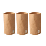 3pcs Washable Kraft Paper Storage Bag for Kitchen Desktop Refrigerator Organizer - XL-Square - Top-Down View