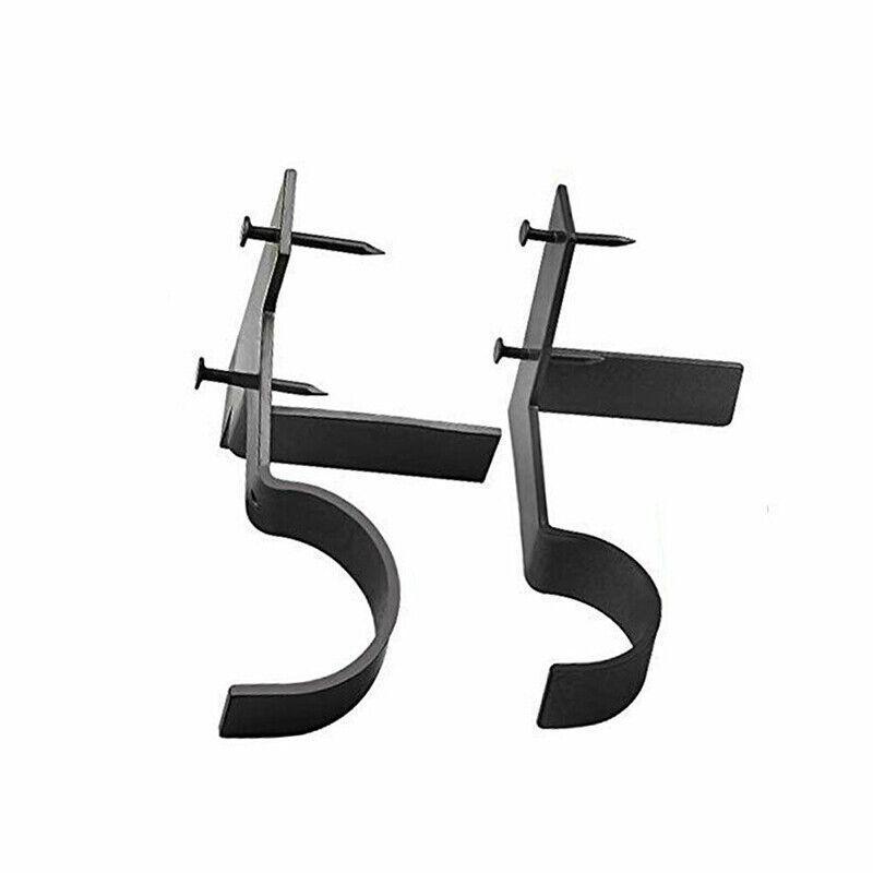 2X Bracket Hang Curtain Rod Holders Single Hook Tap Right Into Window Frame Rod