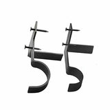 2X Bracket Hang Curtain Rod Holders Single Hook Tap Right Into Window Frame Rod - Front View