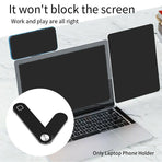 Side Mount Clip Phone Holder for Laptop Adjustable Portable Screen Bracket - Pink