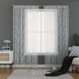 Elegant Lace Curtain Bedroom Window Door Screen Privacy Window Decor - 145*100cm
