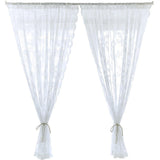 Elegant Lace Curtain Bedroom Window Door Screen Privacy Window Decor - 145*100cm