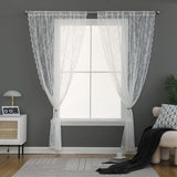 Elegant Lace Curtain Bedroom Window Door Screen Privacy Window Decor - 75*150cm - Top-Down View