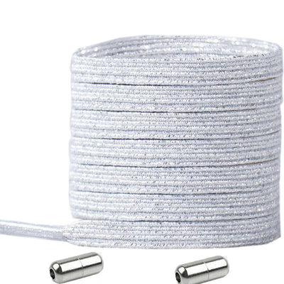 No Tie Locked Elastic Shoelace Shoe Lace Lazy Laces Sneakers Sports - NO.15 Snow