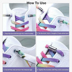 No Tie Locked Elastic Shoelace Shoe Lace Lazy Laces Sneakers Sports - NO.21 Royal Blue