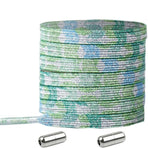 No Tie Locked Elastic Shoelace Shoe Lace Lazy Laces Sneakers Sports - NO.7 Bamboo Green